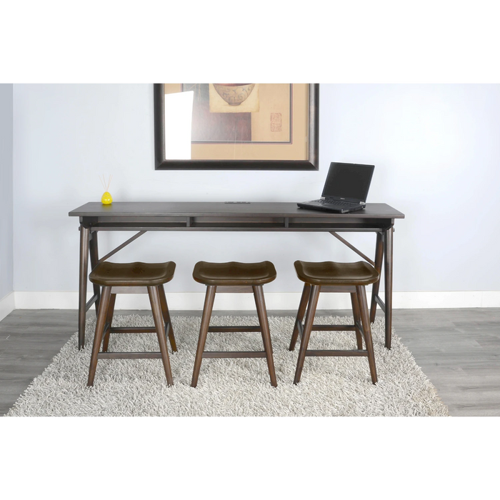 Sunny Designs Console Table with USB Power Pack Coffee Bean - Bed & Sofa Hub