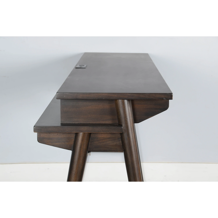 Sunny Designs Console Table with USB Power Pack Coffee Bean - Bed & Sofa Hub