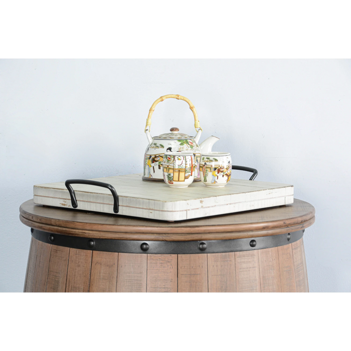 Sunny Designs Ottoman Tray White Sand - Bed & Sofa Hub