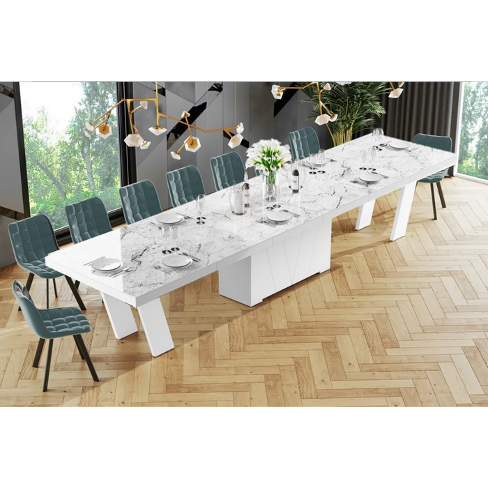 Maxima House Dining Set ALETA 11 pcs. modern Dining Table - Bed & Sofa Hub