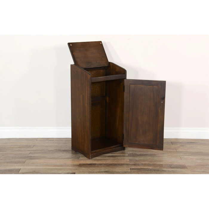 Sunny Designs Wood House Trash Box Tobacco Leaf - Bed & Sofa Hub