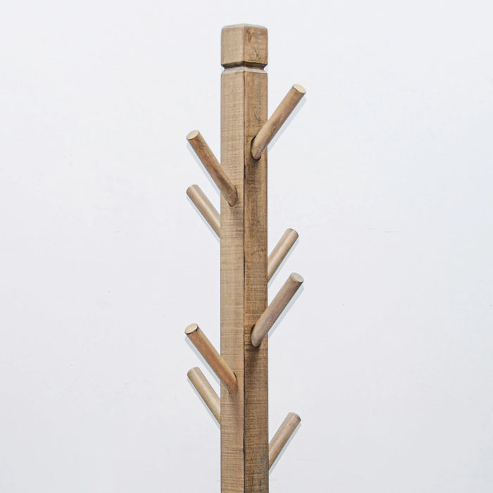 Sunny Designs Traditional Solid Wood Hat Rack with 8-Prong Hooks Beach Pebble - Bed & Sofa Hub