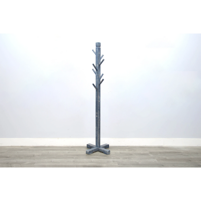 Sunny Designs Traditional Solid Wood Hat Rack with 8-Prong Hooks Ocean Blue - Bed & Sofa Hub