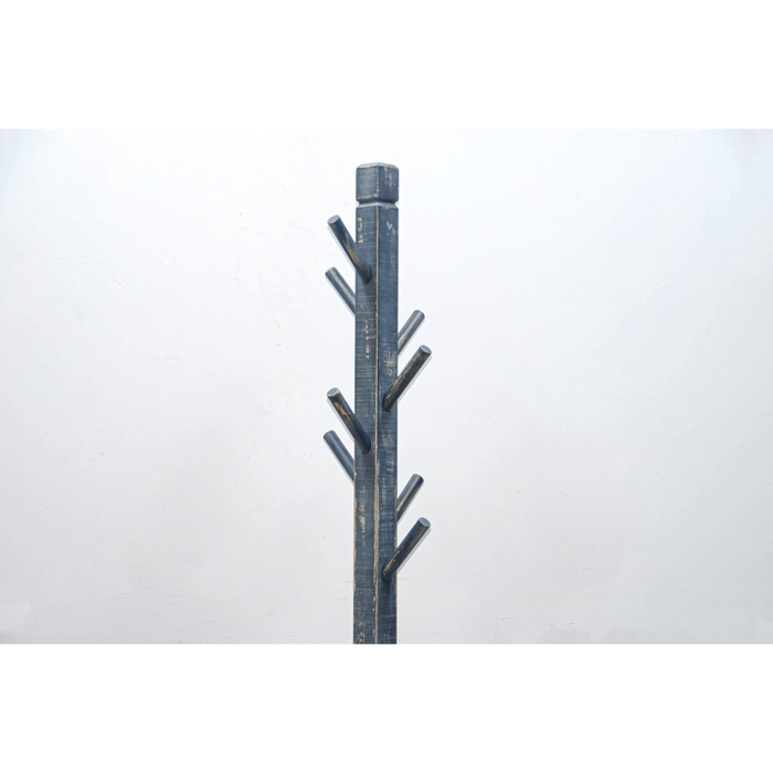 Sunny Designs Traditional Solid Wood Hat Rack with 8-Prong Hooks Ocean Blue - Bed & Sofa Hub