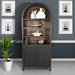 Sunny Designs Arched Display Cabinet with Doors Black Magic - Bed & Sofa Hub