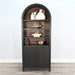 Sunny Designs Arched Display Cabinet with Doors Black Magic - Bed & Sofa Hub