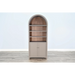 Sunny Designs Arched Display Cabinet with Doors Pavestone - Bed & Sofa Hub
