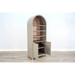 Sunny Designs Arched Display Cabinet with Doors Pavestone - Bed & Sofa Hub