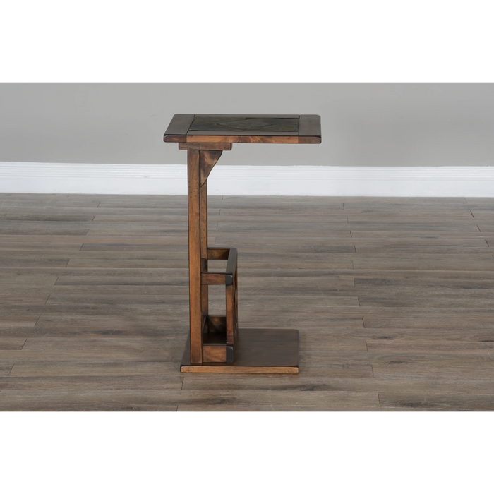 Sunny Designs Savannah 12.5" Traditional Wood Table Antique Charcoal - Bed & Sofa Hub