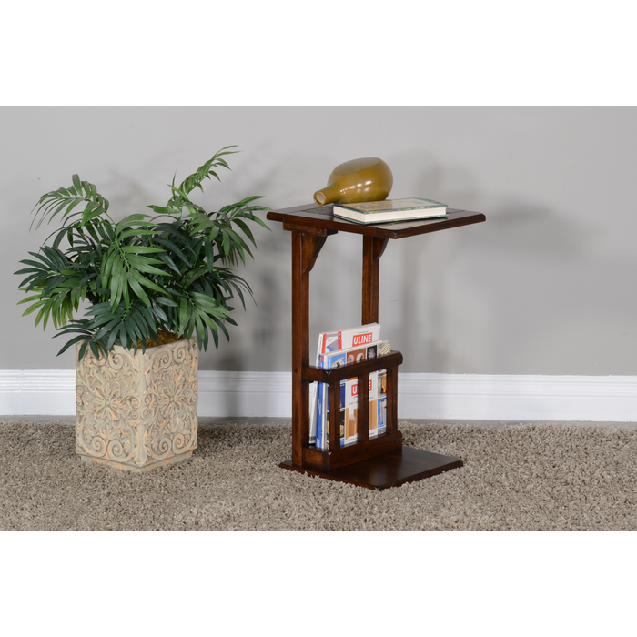 Sunny Designs Savannah 12.5" Traditional Wood Table Dark Chocolate - Bed & Sofa Hub