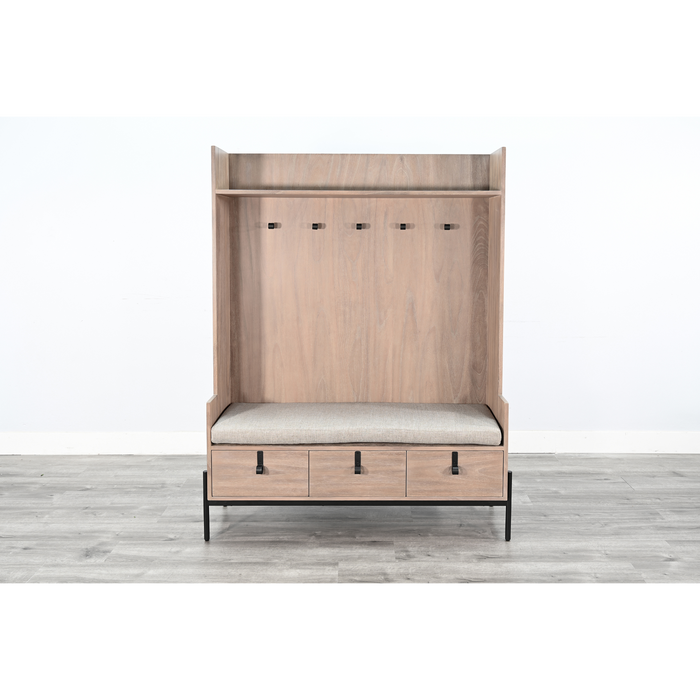 Sunny Designs Alyssa Bench Hall Tree Oak Grove - Bed & Sofa Hub