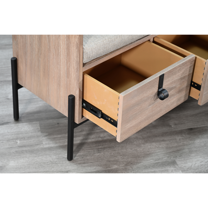 Sunny Designs Alyssa Bench Hall Tree Oak Grove - Bed & Sofa Hub