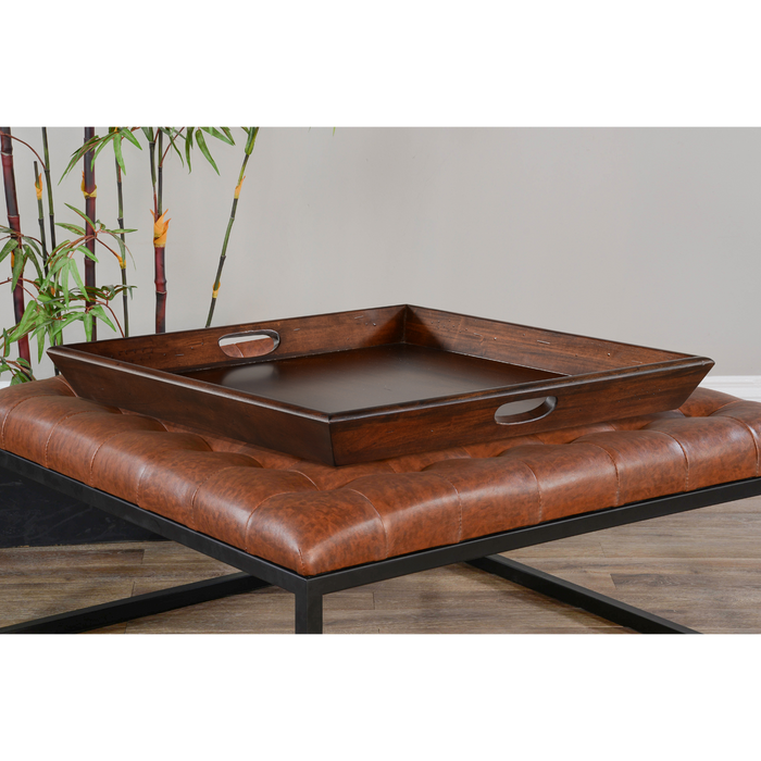 Sunny Designs Santa Fe Ottoman Tray Dark Chocolate - Bed & Sofa Hub