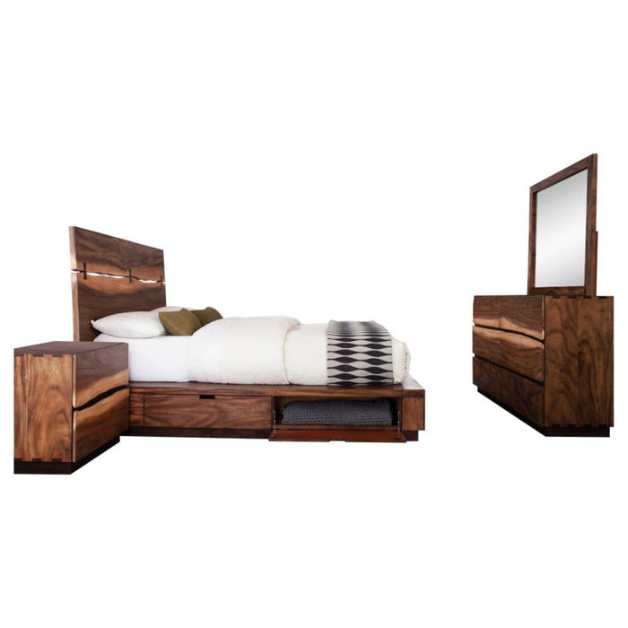 Coaster Winslow 4-piece Bedroom Set Smokey Walnut - Bed & Sofa Hub