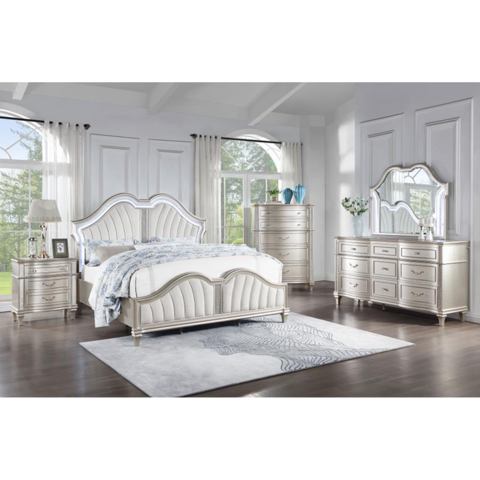 Coaster Evangeline 5-piece Bedroom Set Silver Oak - Bed & Sofa Hub