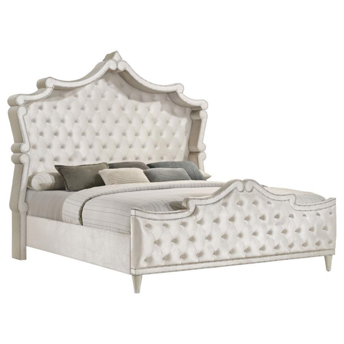 Coaster Antonella 4-piece Bedroom Set Ivory - Bed & Sofa Hub