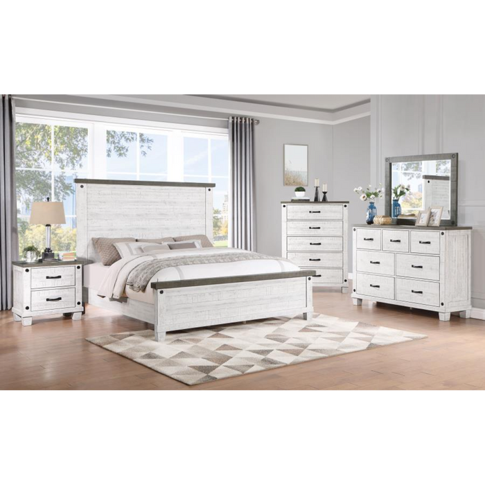 Coaster Lilith 5-piece Bedroom Set Distressed White - Bed & Sofa Hub