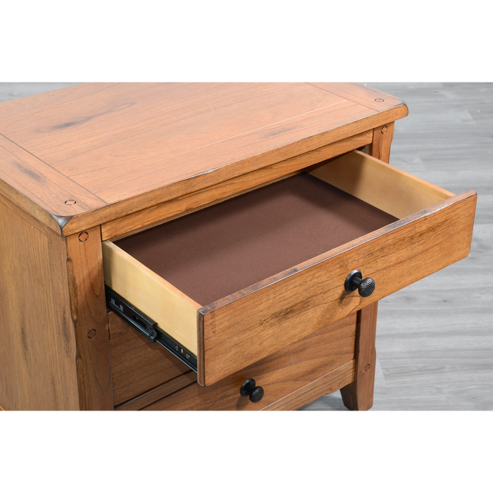 Sunny Designs Sedona Night Stand Rustic Oak - Bed & Sofa Hub