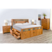 Sunny Designs Eastern King Storage Bed with Slate Rustic Oak - Bed & Sofa Hub