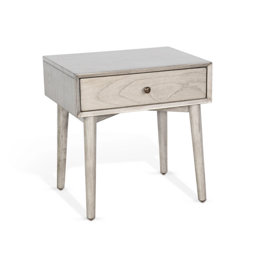 Sunny Designs American Modern 1-Drawer Mindi Wood Night Stand in Modern Gray - Bed & Sofa Hub