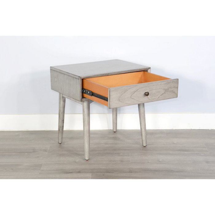 Sunny Designs American Modern 1-Drawer Mindi Wood Night Stand in Modern Gray - Bed & Sofa Hub