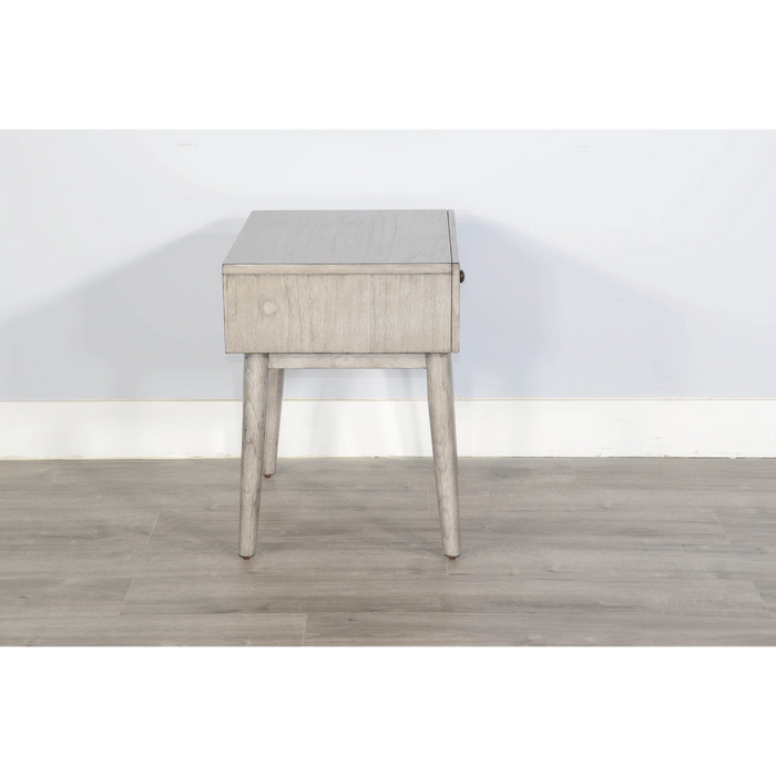 Sunny Designs American Modern 1-Drawer Mindi Wood Night Stand in Modern Gray - Bed & Sofa Hub