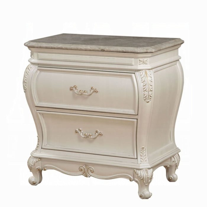 ACME Chantelle Nightstand W/Granite Top - Bed & Sofa Hub