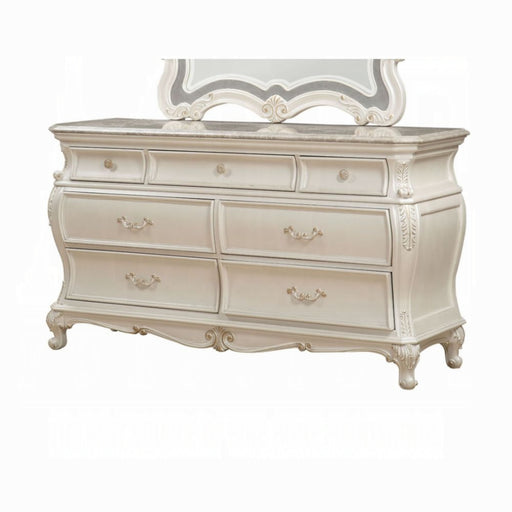 ACME Chantelle Dresser W/Granite Top - Bed & Sofa Hub