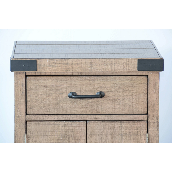 Sunny Designs Desert Rock Modern Mahogany Wood Nightstand in Light Brown Desert Rock - Bed & Sofa Hub