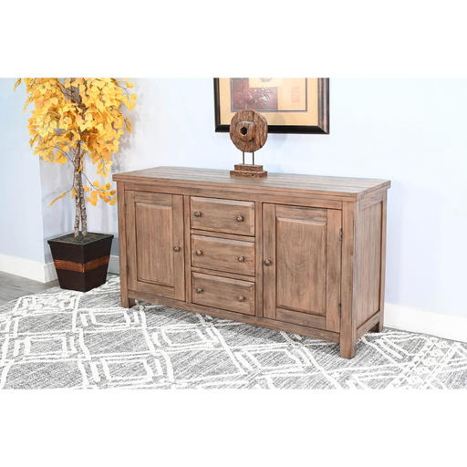 Sunny Designs Doe Valley 66" Buffet Cabinet Buckskin - Bed & Sofa Hub
