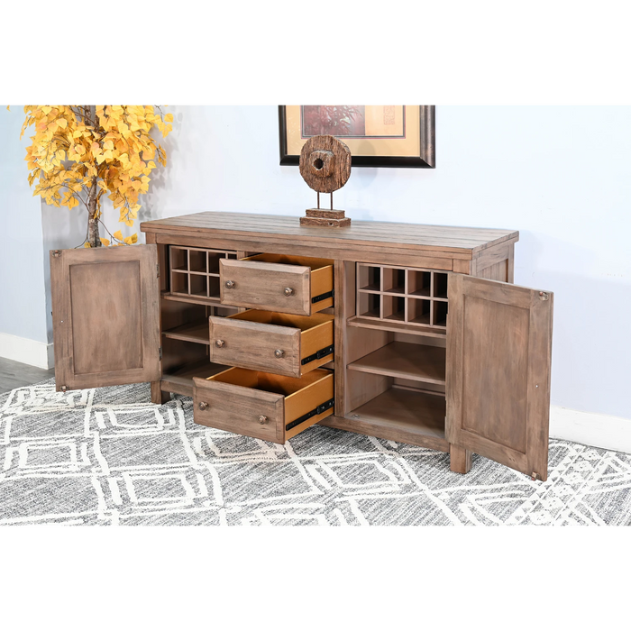 Sunny Designs Doe Valley 66" Buffet Cabinet Buckskin - Bed & Sofa Hub