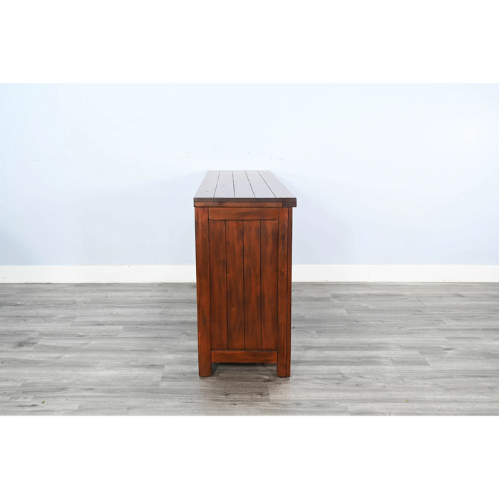 Sunny Designs Tuscany 66" Farmhouse Wood Buffet in Medium Brown Vintage Mocha - Bed & Sofa Hub