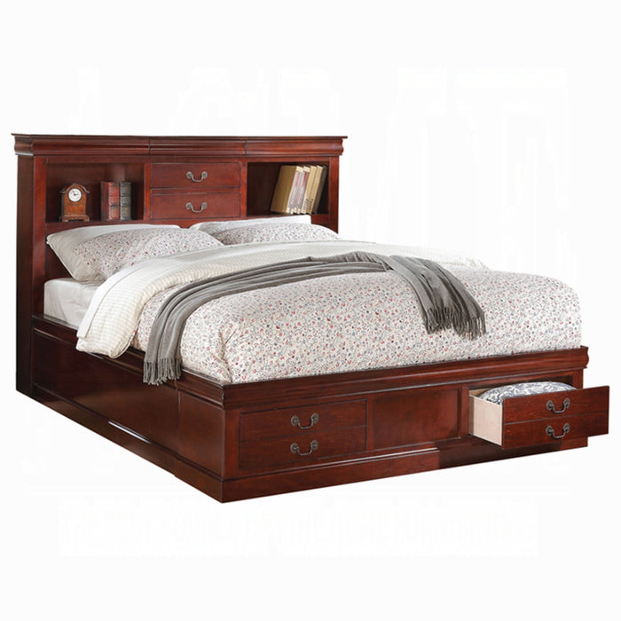 ACME Louis Philippe III EK Bed W/Storage - Bed & Sofa Hub