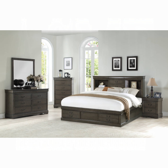 ACME Louis Philippe III EK Bed W/Storage - Bed & Sofa Hub