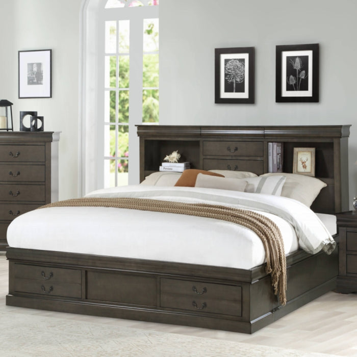 ACME Louis Philippe III EK Bed W/Storage - Bed & Sofa Hub