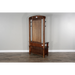 Sunny Designs 78" 4-hook Farmhouse Wood Hall Tree Dark Chocolate - Bed & Sofa Hub