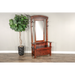 Sunny Designs 78" 4-hook Farmhouse Wood Hall Tree Dark Chocolate - Bed & Sofa Hub