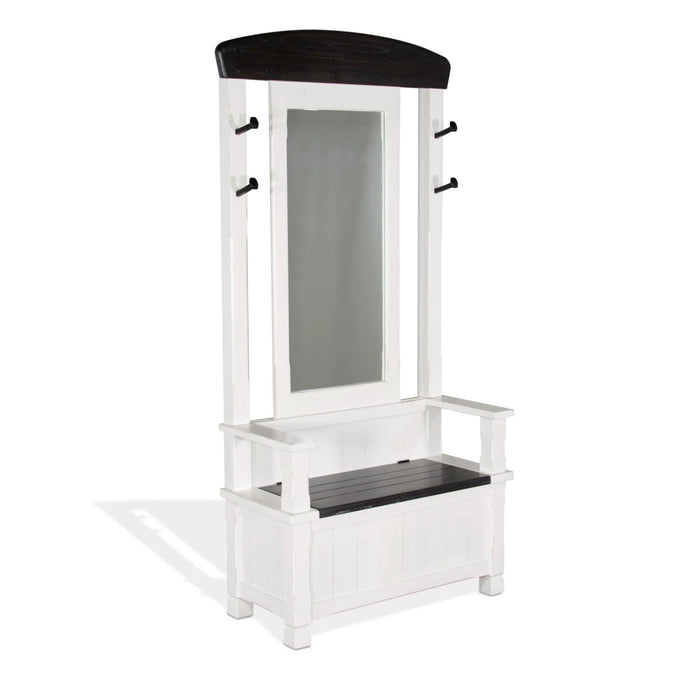 Sunny Designs 78" 4-hook Farmhouse Wood Hall Tree European Cottage - Bed & Sofa Hub