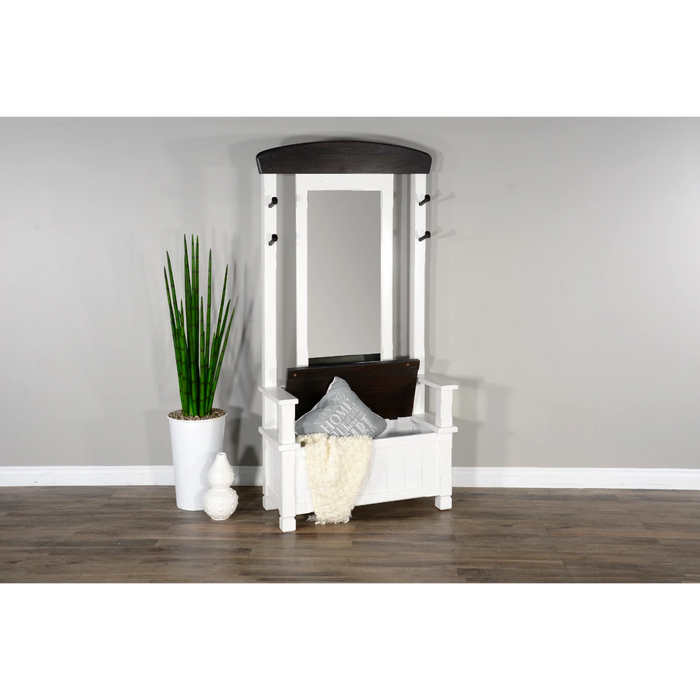 Sunny Designs 78" 4-hook Farmhouse Wood Hall Tree European Cottage - Bed & Sofa Hub