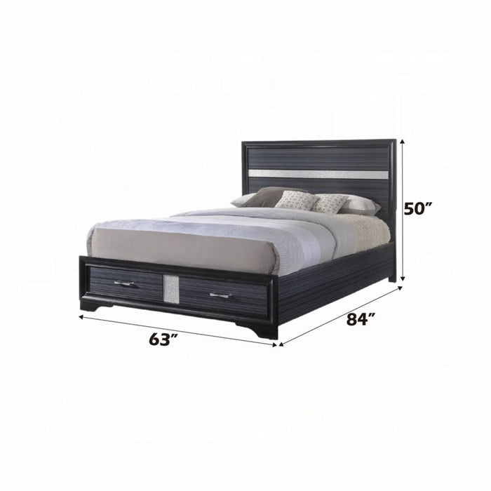 ACME Naima Queen Bed W/Storage - Bed & Sofa Hub