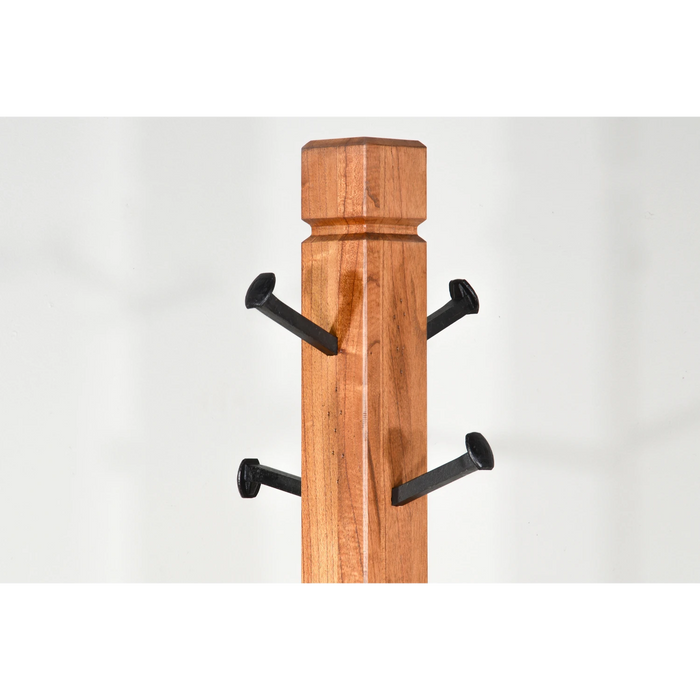 Sunny Designs Sedona 72" Freestanding Wood Hat Rack in Rustic Oak - Bed & Sofa Hub