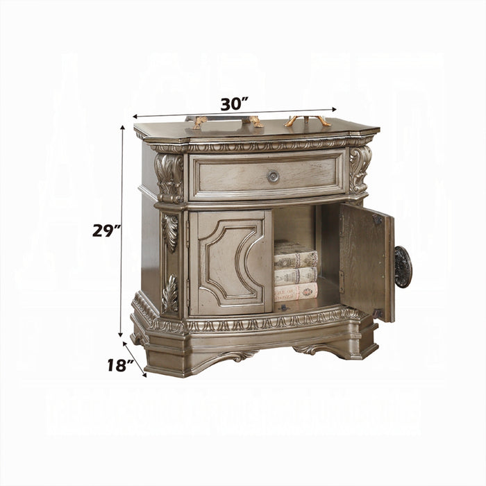 ACME Northville Nightstand W/Wooden Top - Bed & Sofa Hub