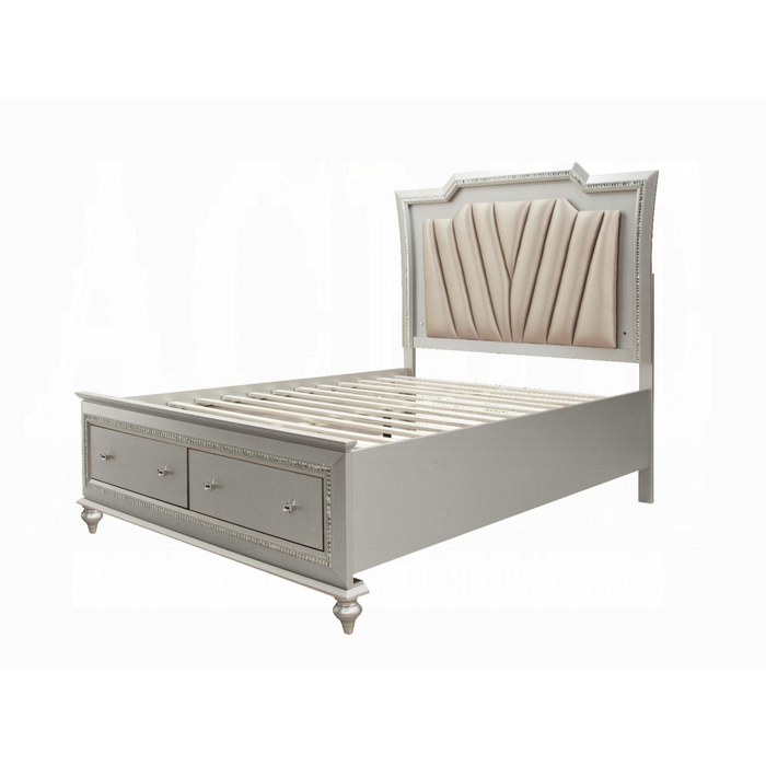 ACME Kaitlyn EK Bed W/Led & Storage - Bed & Sofa Hub
