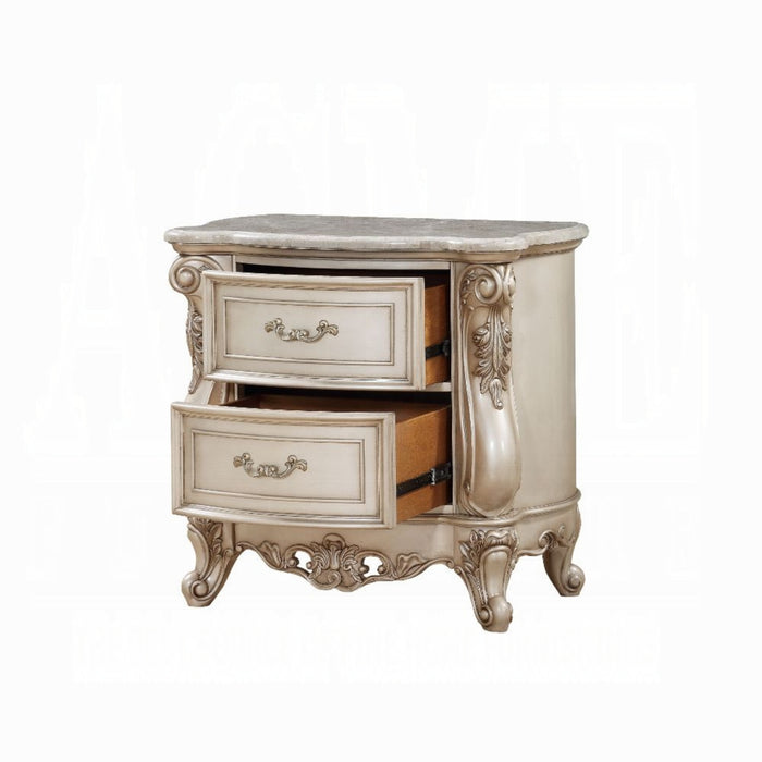 ACME Gorsedd Nightstand W/Marble Top - Bed & Sofa Hub