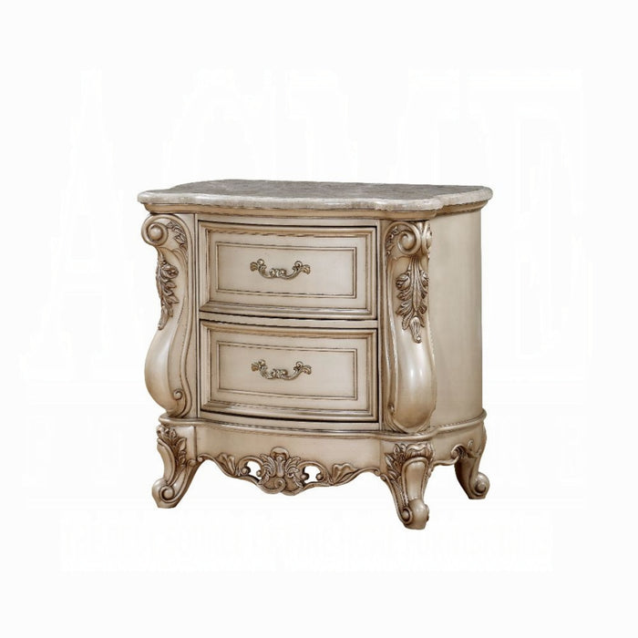 ACME Gorsedd Nightstand W/Marble Top - Bed & Sofa Hub