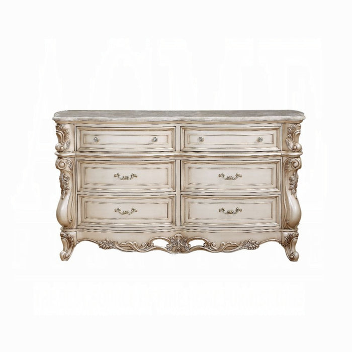 ACME Gorsedd Dresser W/Marble Top - Bed & Sofa Hub