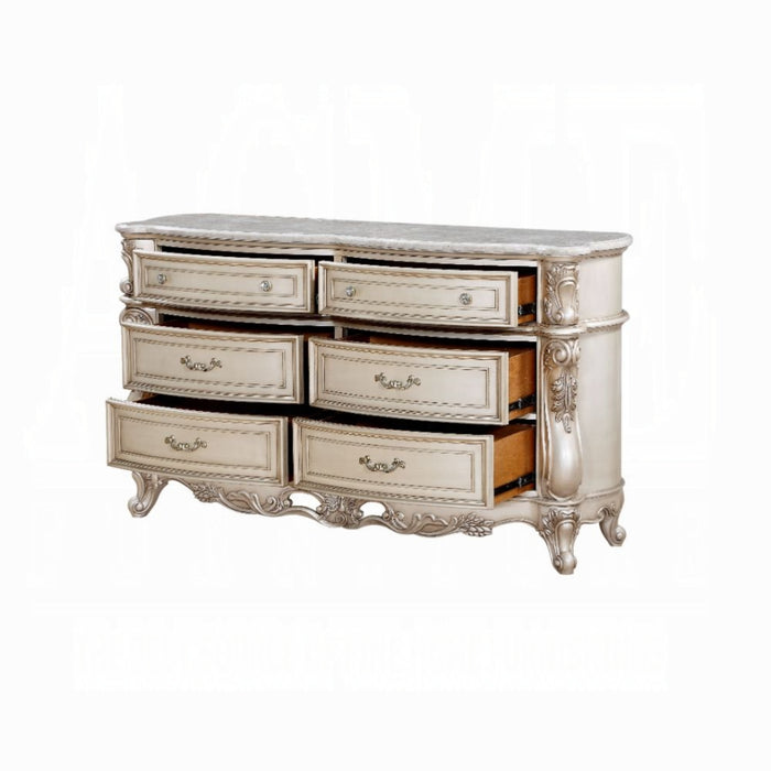 ACME Gorsedd Dresser W/Marble Top - Bed & Sofa Hub