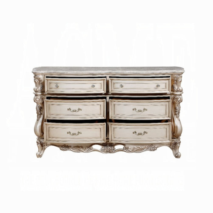 ACME Gorsedd Dresser W/Marble Top - Bed & Sofa Hub