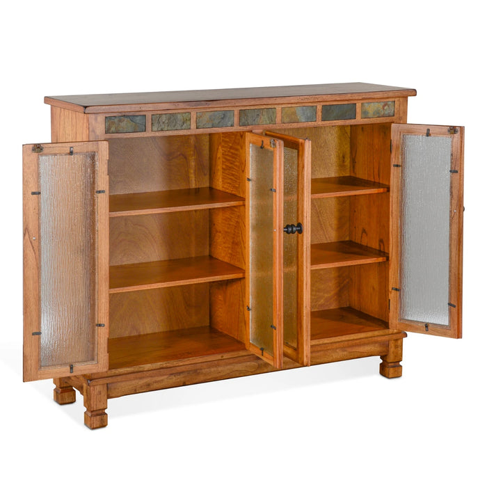 Sunny Designs Sedona 42" Adjustable Shelf Wood Bookcase in Rustic Oak - Bed & Sofa Hub