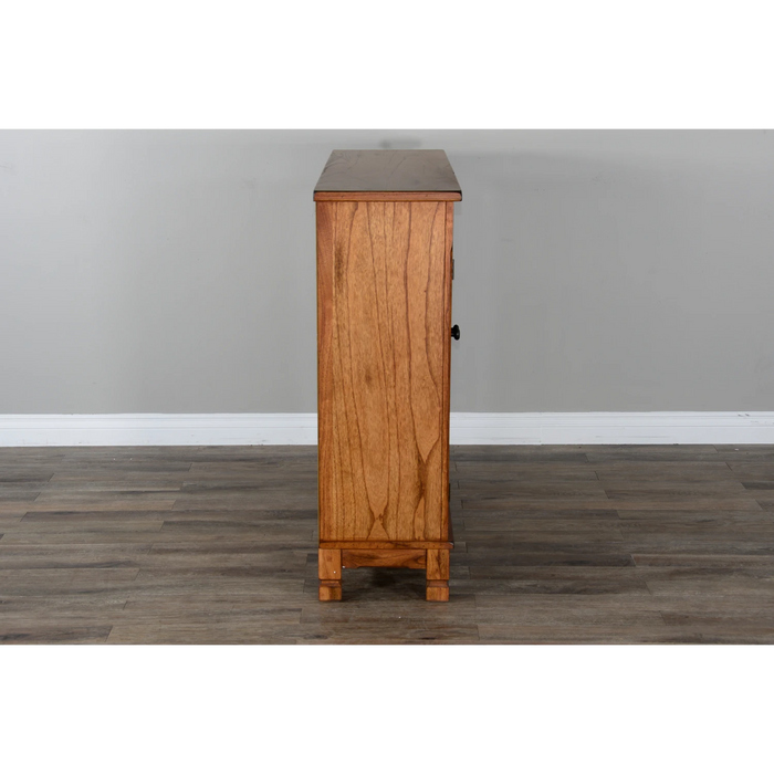 Sunny Designs Sedona 42" Adjustable Shelf Wood Bookcase in Rustic Oak - Bed & Sofa Hub